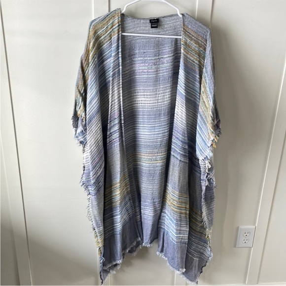 🍑🔥Boutique - Blue & Multi-Colored Boho Swim Cover Up - OS - Picture 1 of 4